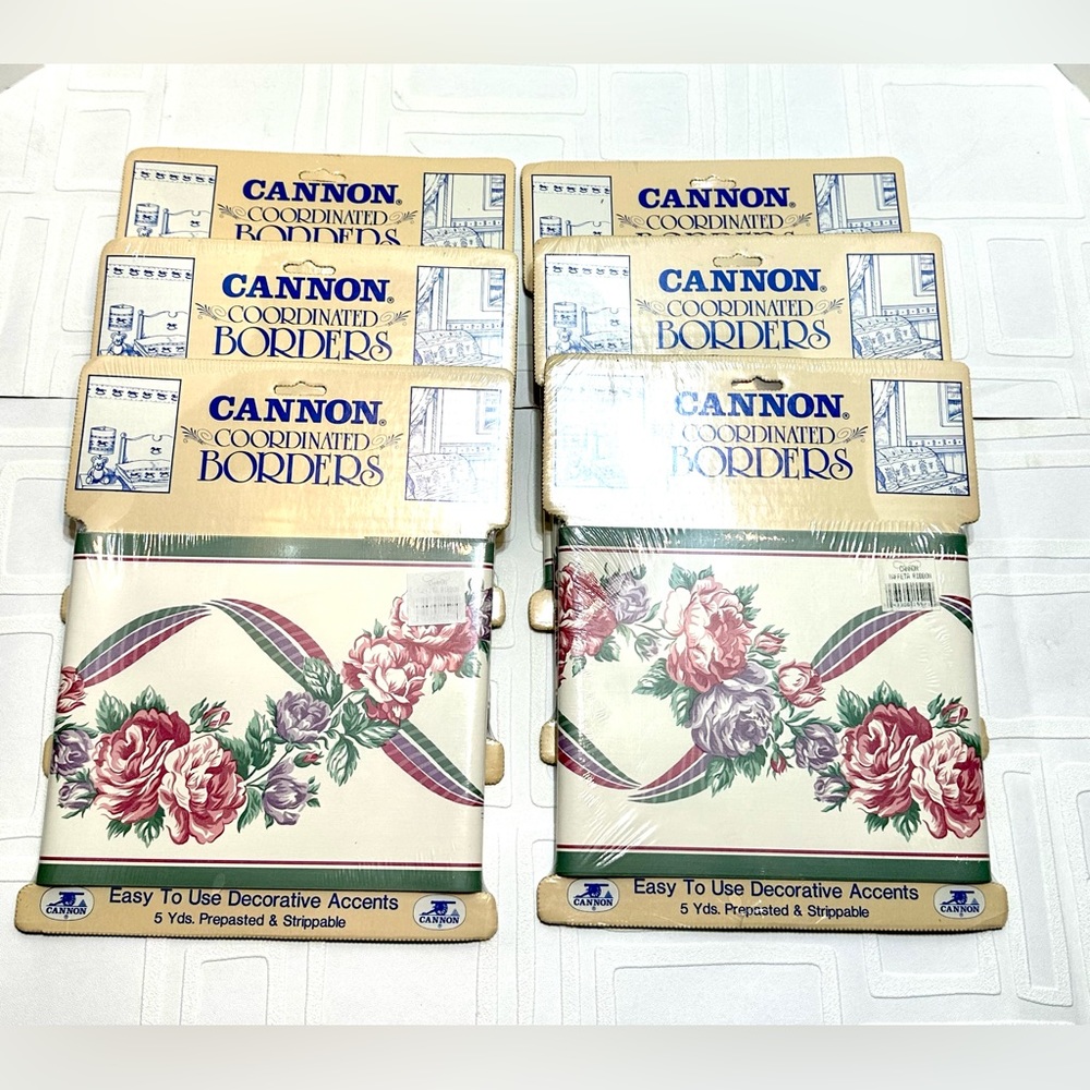 Vintage Cannon Coordinated Borders Floral Wall Paper 5yds (6)